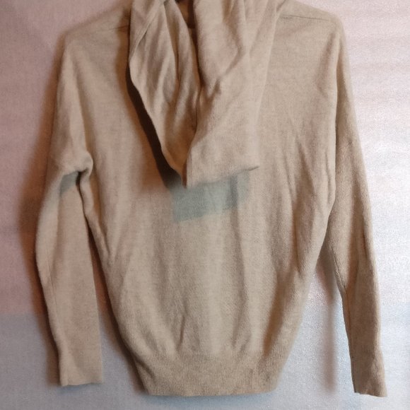 Natural Fabrics CASHMERE+WOOL+RABBIT HAIR Slouchy Longneck Hoodie Sweater, S - Picture 2 of 7